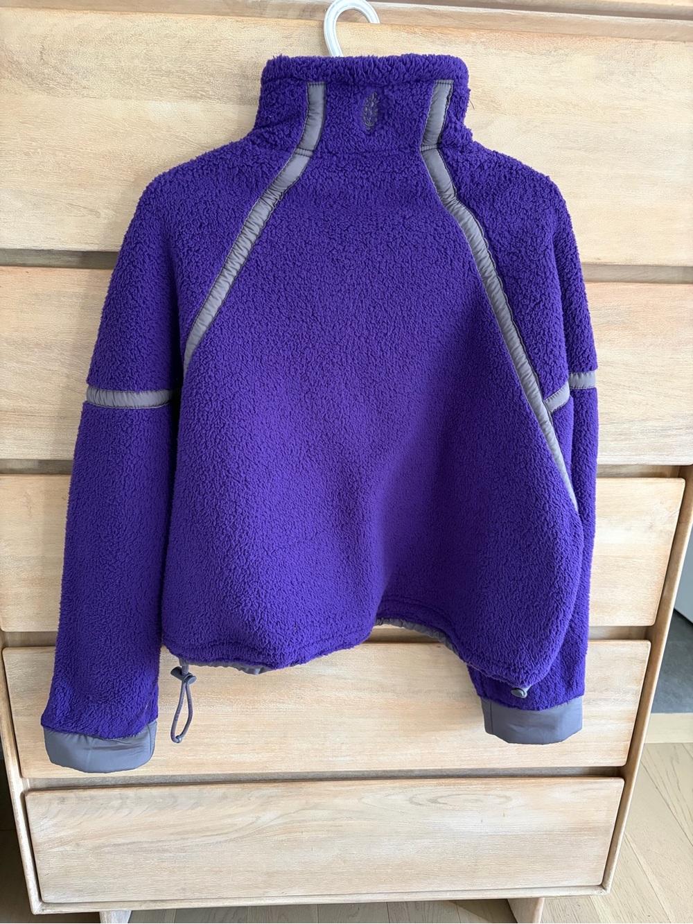 NWOT Free People Mountain High 1/2 Zip Fleece in Dark Amethyst Purple - Picture 11 of 12